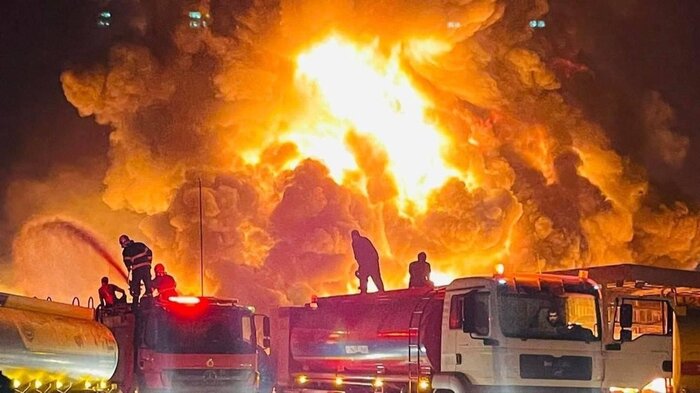  آتش‌سوزی گسترده در پالایشگاه نفت کردستان عراق